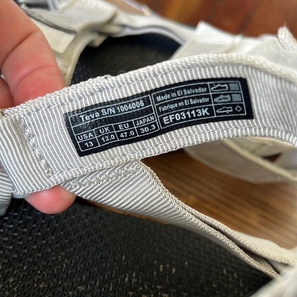 Teva Mens light Grey Original Universal Sport Adjustable Sandals Size 13 - Picture 2 of 7